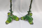 Jay Strongwater (2) Tall Floral Candlestick Holder