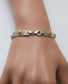 Solvar Silver & 14k Yellow Gold Heart Bracelet, 7.5 inches - 16.0g
