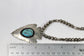 Vintage Navajo George B Clark Sterling Silver Turquoise Arrow Pendant Necklace, 24 inches - 53.5g