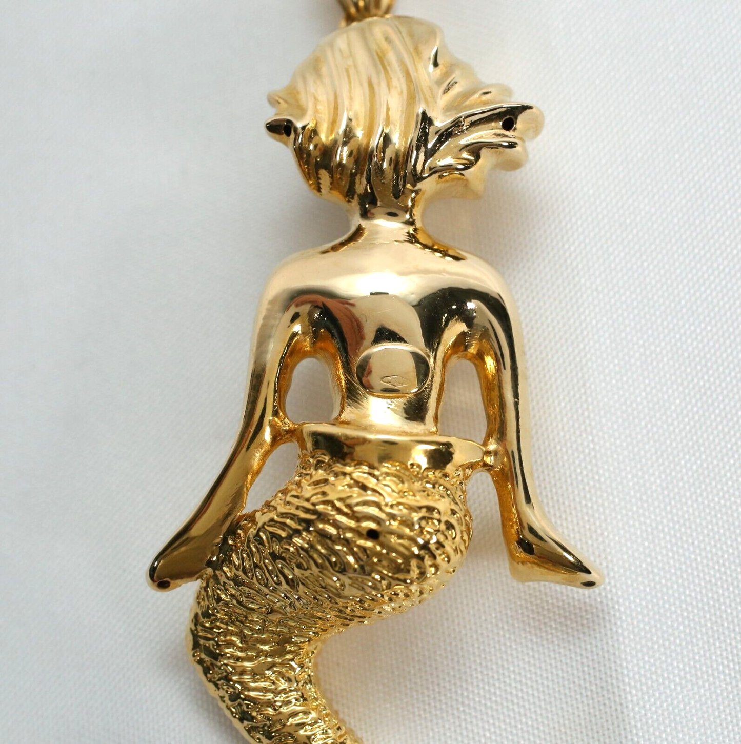 18k Yellow Gold Mermaid Pendant, 8.8g