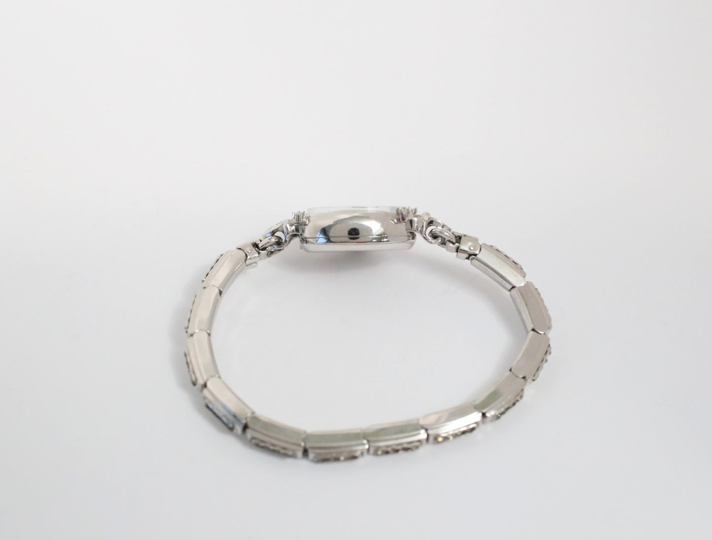 Vintage 14K White Gold LeCoultre Diamond Cocktail Watch, 13.7g