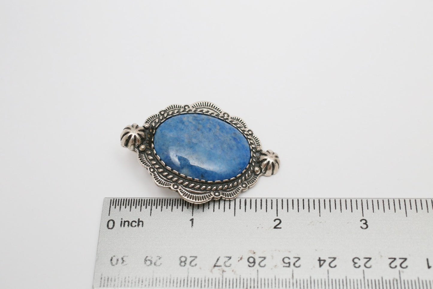 Vintage Sterling Silver Large Oval Pendant, 22.8g