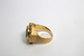 18k Yellow Gold Textured Italian Intaglio Ring, Size 7.75 - 7.0g