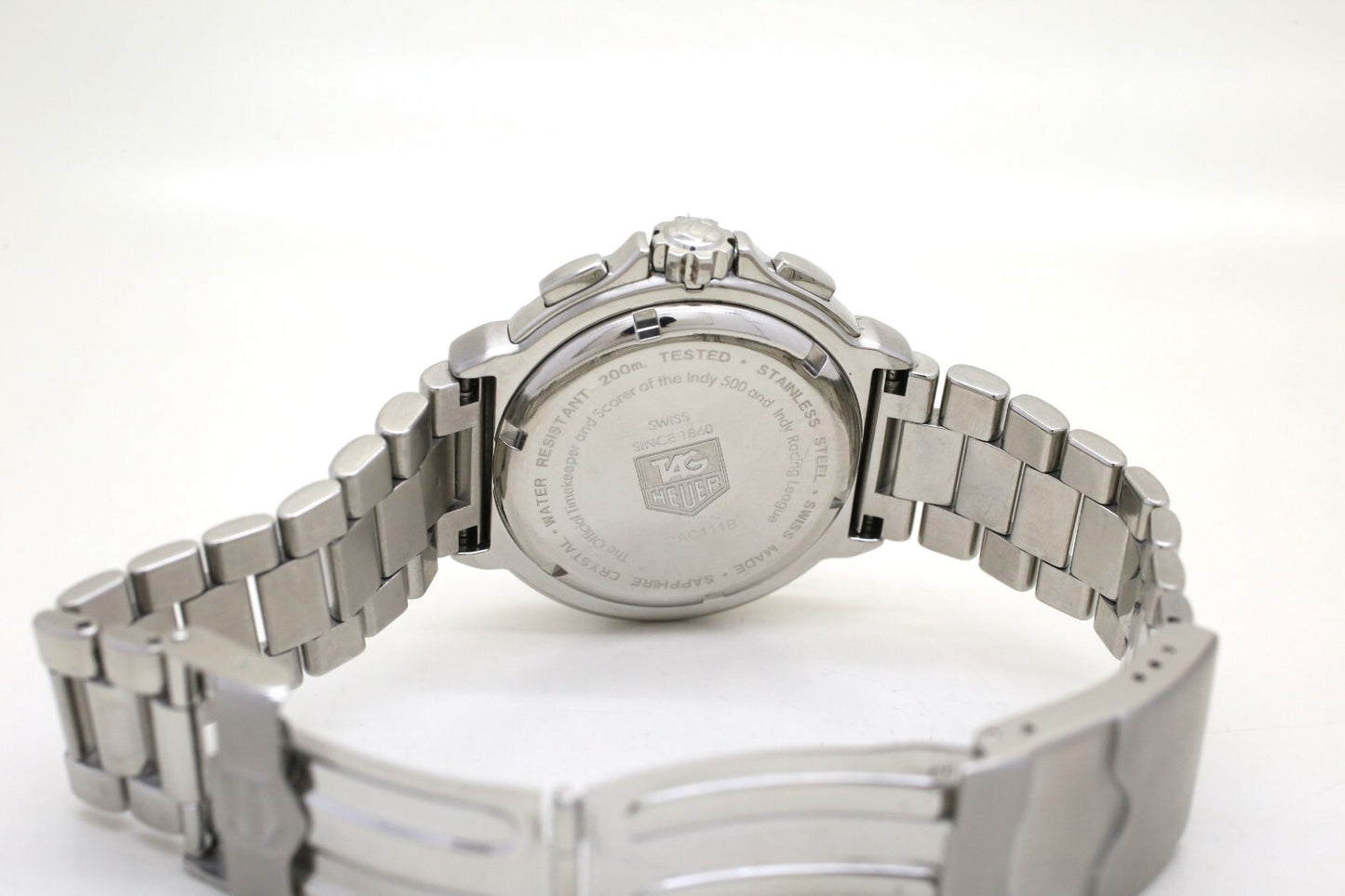 Tag Heuer CAC1111B-0 Quartz Chronograph Date Black Dial Watch 40mm