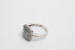 Victoria Townsend Sterling Silver Diamond Square Ring, Size 7.25 - 3.6g