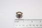 Vintage Sterling Silver Enamel Floral Ring, Size 7.25 - 6.6g