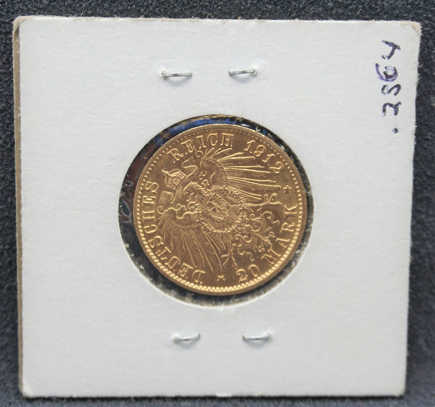 1912 Germany PRUSSIA 20 Mark Gold Coin Wilhelm II