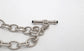 Judith Ripka Sterling Silver Layered Oval Link Toggle Necklace, 20 inches - 73.8g