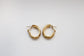 Milor 18k Yellow Gold Textured Hoop Earrings, 3.6g