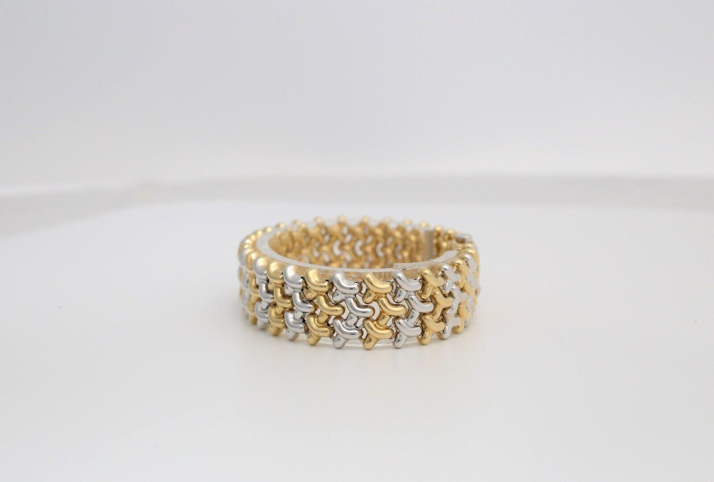 Chimento 18k Yellow & White Gold Mesh Bracelet, 7.5 inches - 27.4g