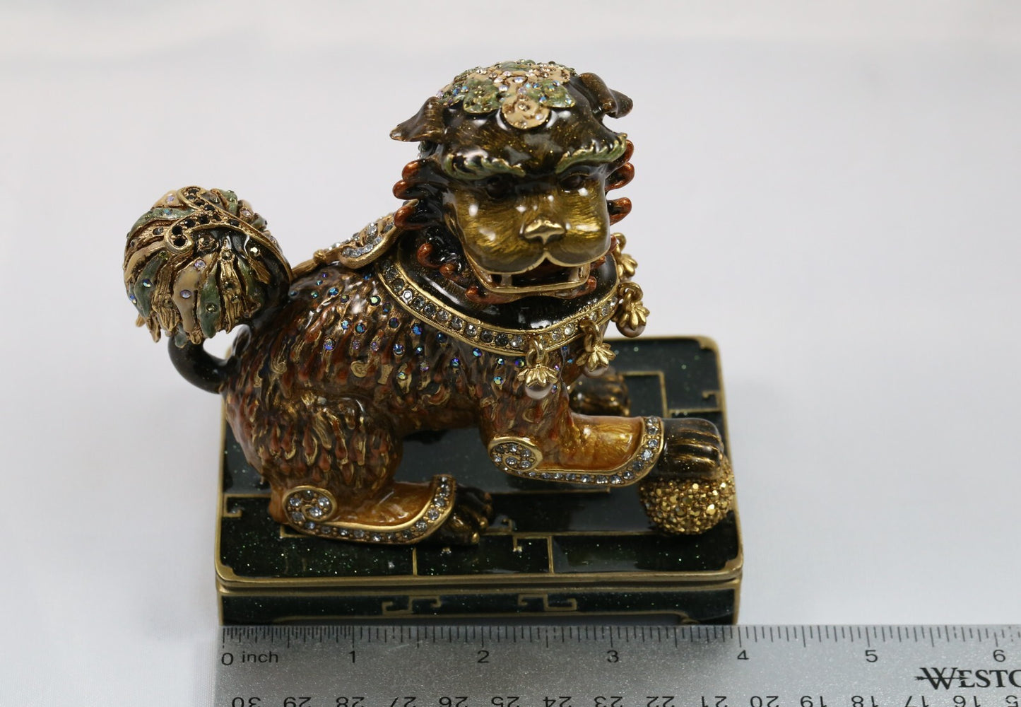Jay Strongwater Limited Edition 7/300 "Gilgamesh" Foo Dog Figurine