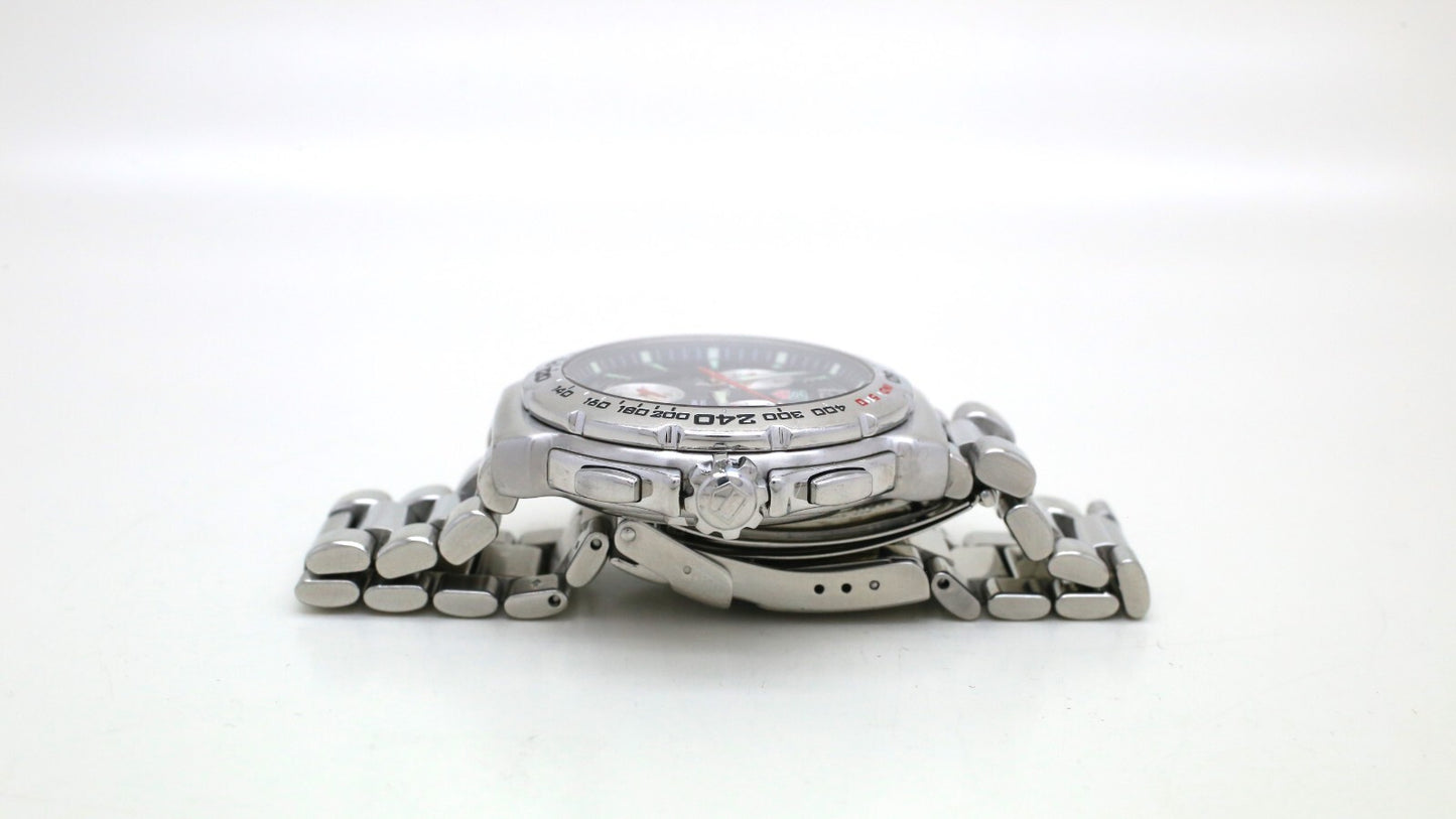 Tag Heuer CAC1111B-0 Quartz Chronograph Date Black Dial Watch 40mm