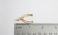 14k Yellow Gold Double Wishbone Charm, 2.1g