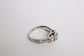 Vera Wang 14k White Gold Past Present Future Engagement Ring, Size 7.75 - 6.2g