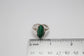 Sterling Silver Malachite Ring, Size 8.25 - 7.7g