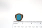 Vintage Sterling Silver Turquoise Ring, Size 11.5 - 15.5g