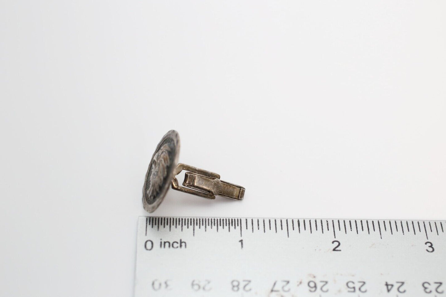 Vintage Sterling Silver Aztec Warrior Cufflinks, 14.2g