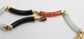 14k Yellow Gold Multi-Colored Jade Rounded Bar Link Necklace, 18 inches - 25.4g