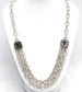 Judith Ripka Sterling Silver Layered Oval Link Toggle Necklace, 20 inches - 73.8g