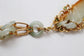 14k Yellow Gold Jade & Diamond Pendant Necklace, 34 inches - 81.5g