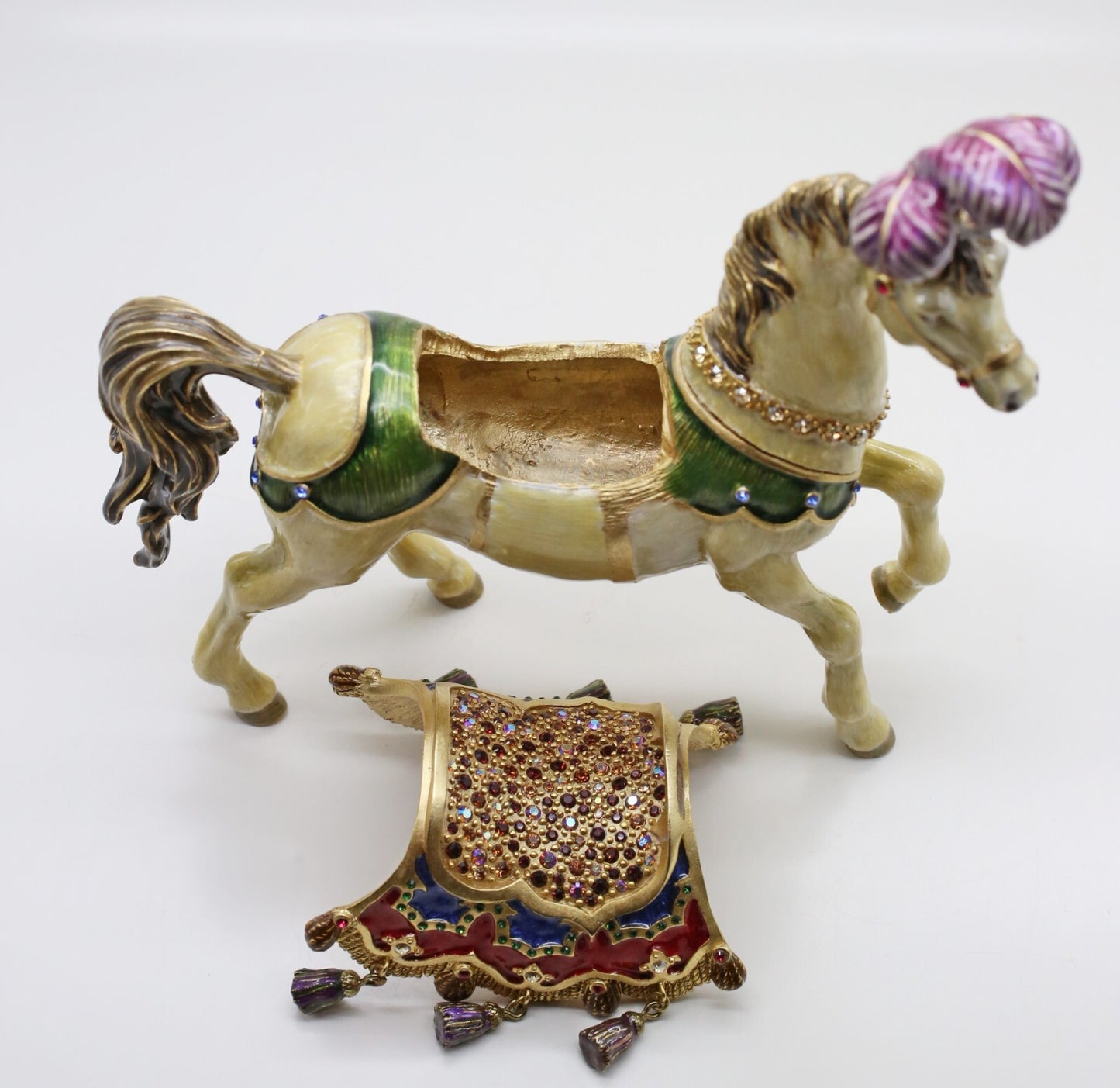 Jay Strongwater Bianco Horse Figurine with Swarovski Crystals