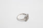 Victoria Townsend Sterling Silver Diamond Square Ring, Size 7.25 - 3.6g