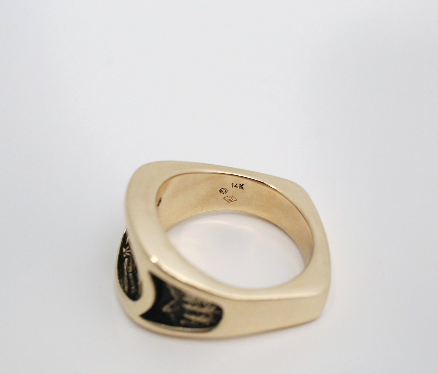 14k Yellow Gold Diamond Nature Themed Ring, Size 11 - 23.0g