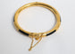 Vintage 21k Yellow Gold Chinese Black Jade Hinge Bangle Bracelet, 7 inches - 17.9g