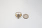 14k White & Yellow Gold Diamond Bee Ring, Size 7 - 7.6g