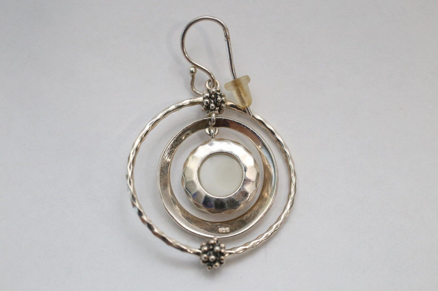 Michael Dawkins Sterling Silver Dangle Tri-Circle Earrings, 11.7g