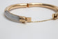 14k Yellow Gold Multi-Colored Jade Hinge Bangle, 7.25 inches - 26.4g