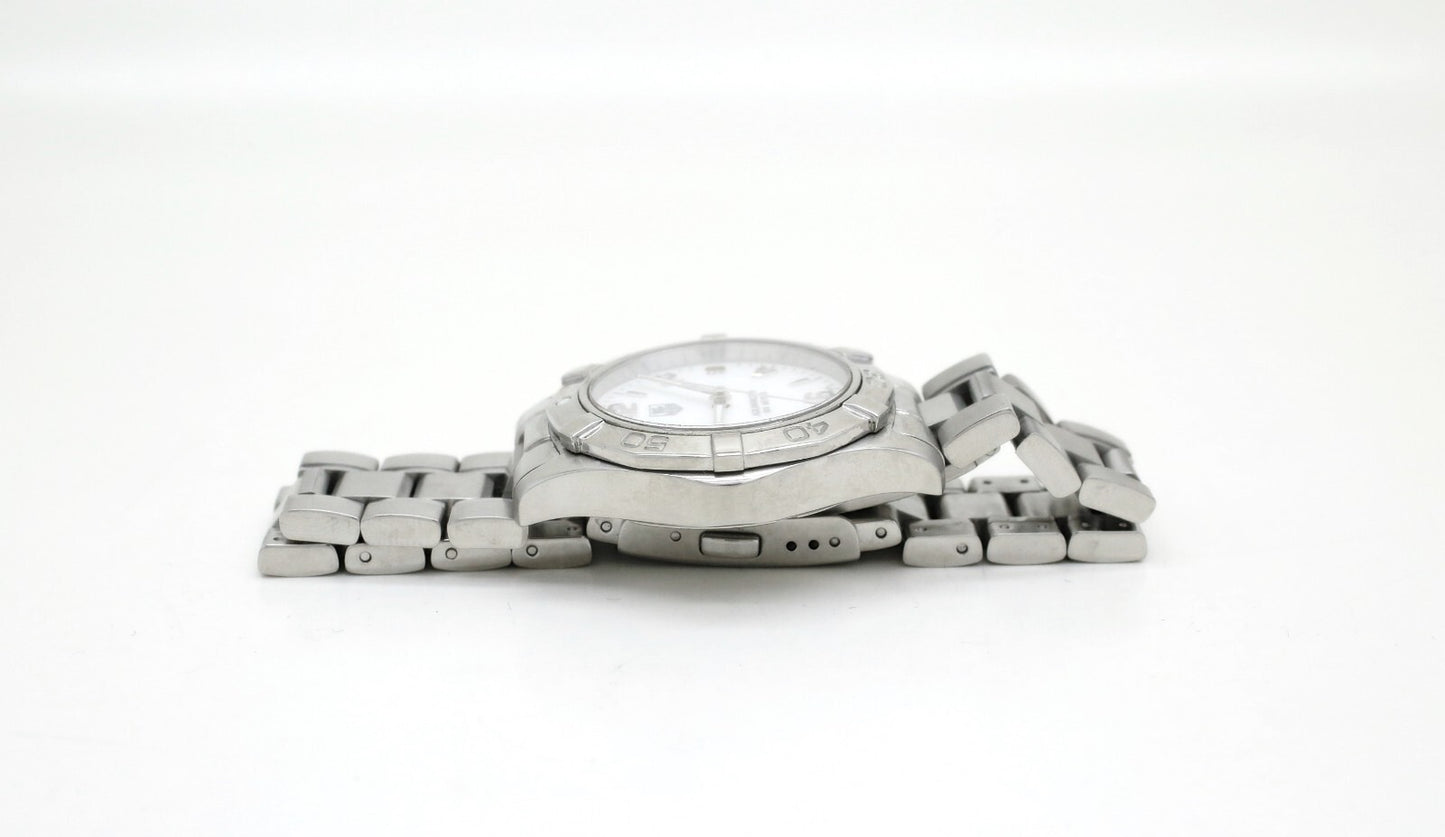 Tag Heuer Aqua Racer WAF1311 Date White Shell Dial Quartz 32mm