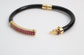 14k Yellow Gold Ruby Bangle Bracelet, 7.5 inches - 20.7g