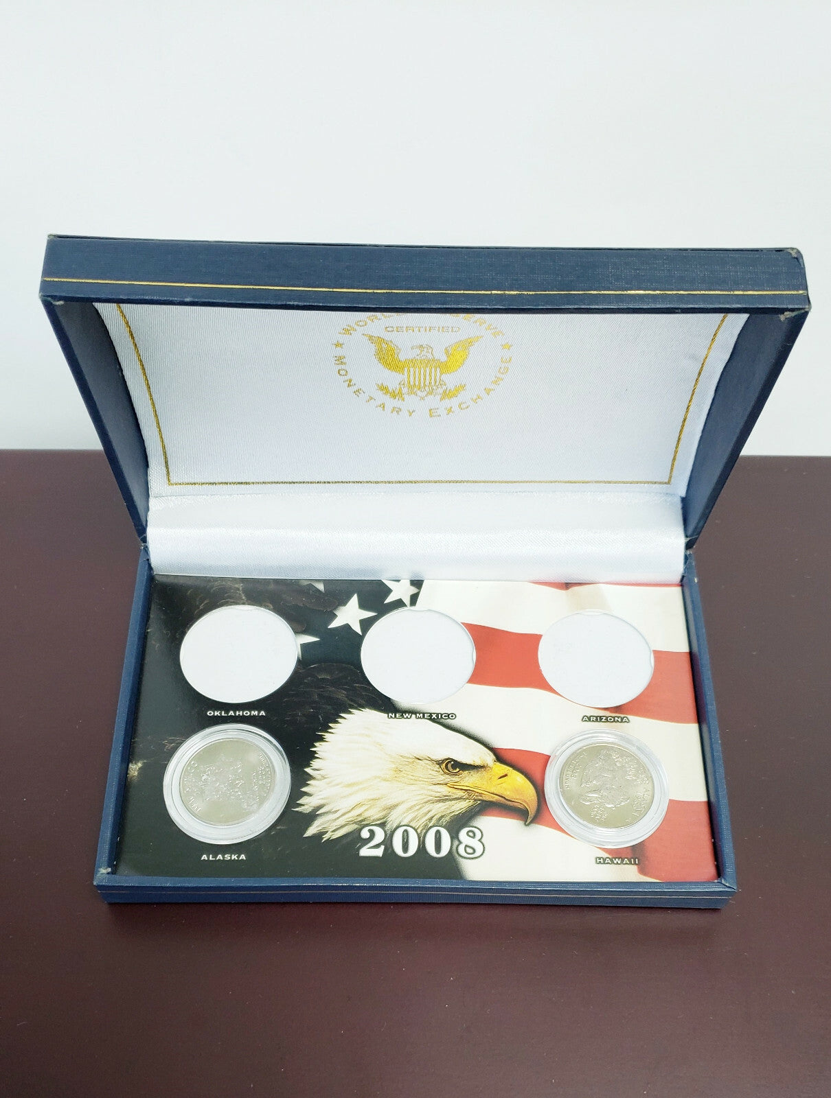 United States Of America 50 State UNC Quarter Collection & Case, Missing 3 Coins