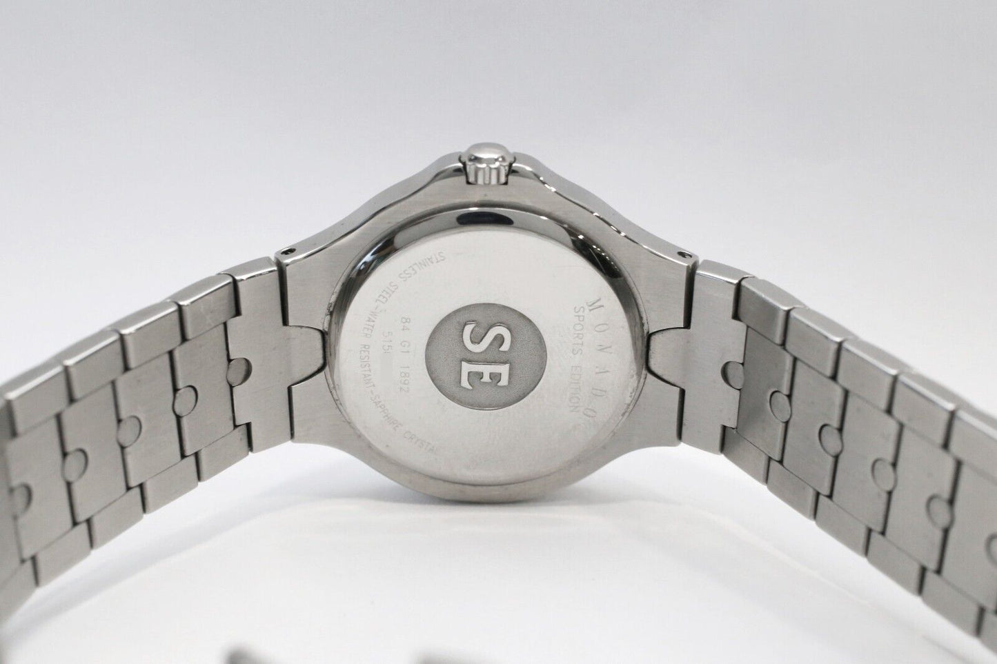 Movado Sport Edition Men's 38mm Watch 84 G1 1892 Stainless Steel w/ Silver Dial