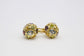 Mosaico 18k Yellow Gold Multi-Gemstone Domed Earrings - 7.1g