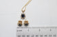 14k Yellow Gold Sapphire & Diamond Earring & Necklace Set, 10.7g