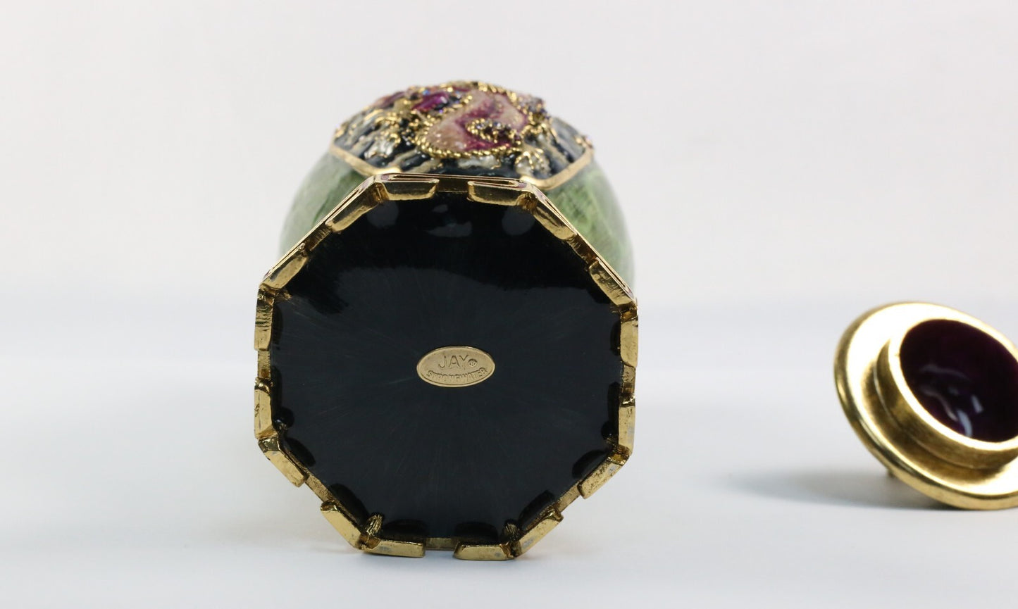 Jay Strongwater Chinoiserie Dragon & Phoenix Decorative Container