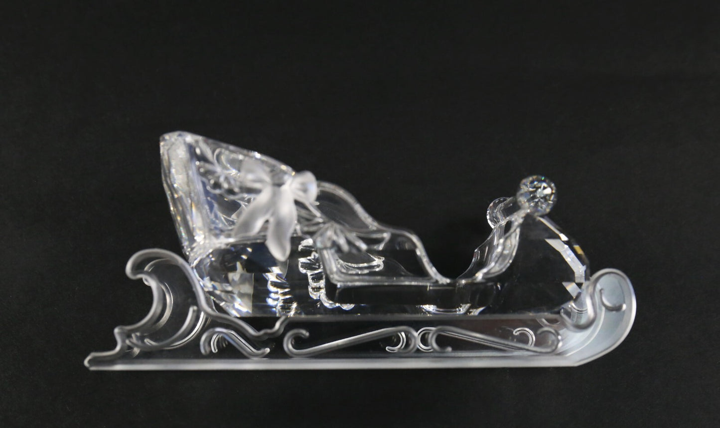 Swarovski Silver Crystal 205165 Holiday Sleigh Figurine