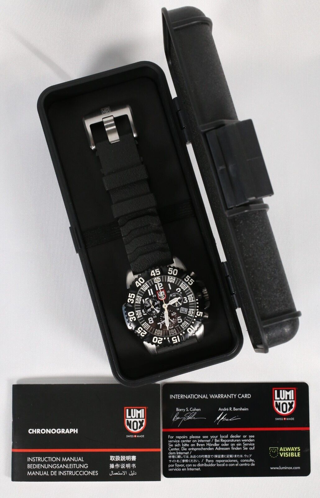 Luminox Men's XS.3151.NV Navy Seal Colormark 45mm Steel Black Dial Quartz Watch