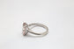 Angara 14k White Gold Diamond Emerald Cut Morganite Ring, Size 7.5 - 3.4g