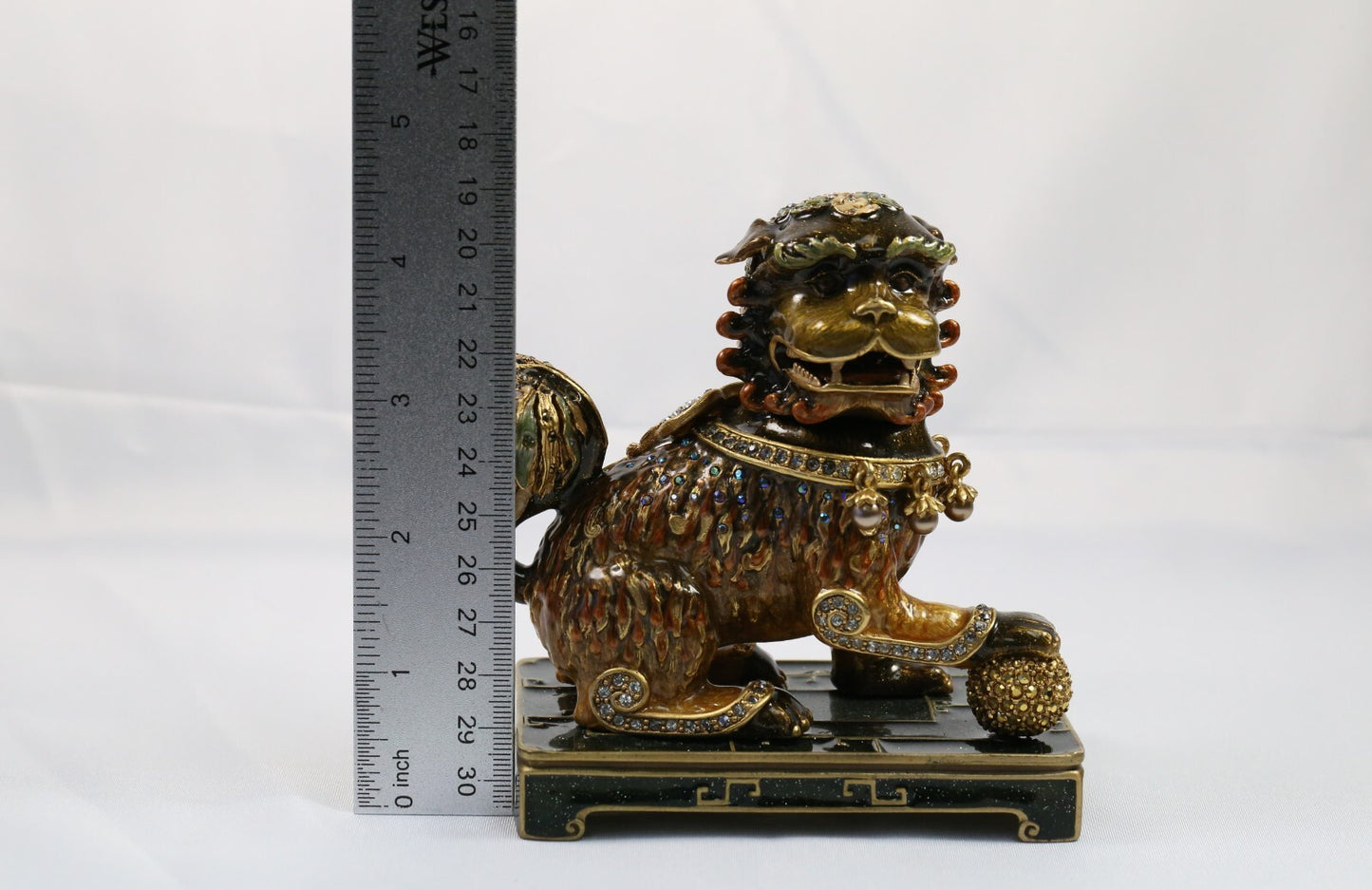 Jay Strongwater Limited Edition 7/300 "Gilgamesh" Foo Dog Figurine