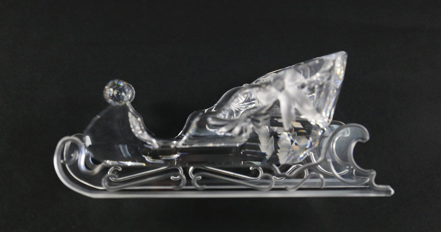 Swarovski Silver Crystal 205165 Holiday Sleigh Figurine