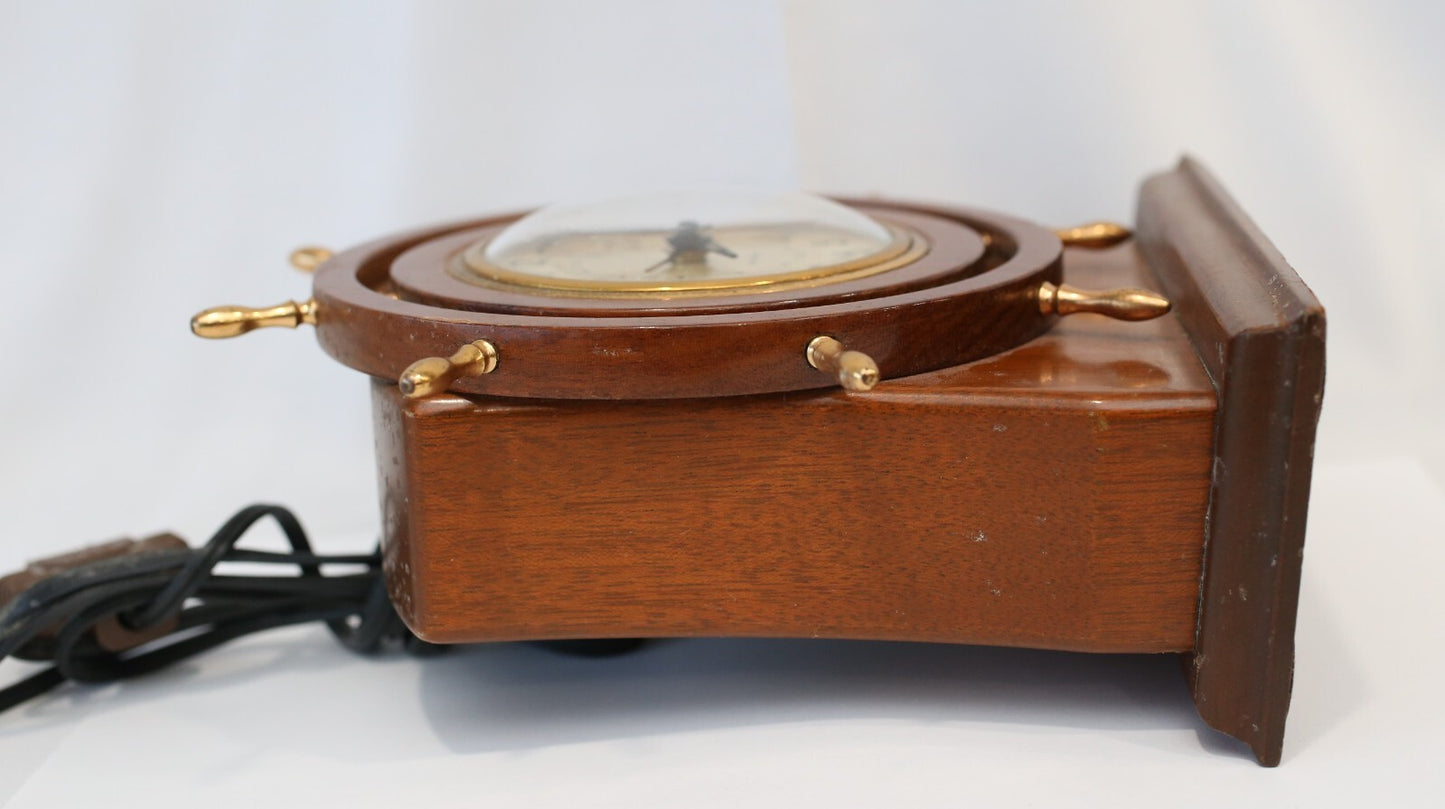 Seth Thomas Helmsman Ship's Wheel Electric Clock