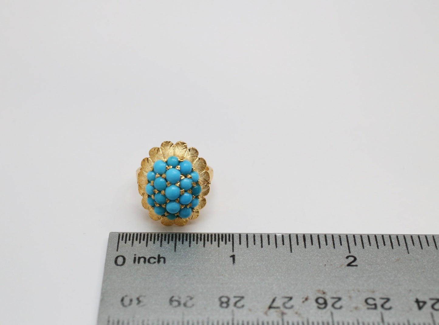 18k Yellow Gold Cocktail Ring, Size 5.5 - 6.4g