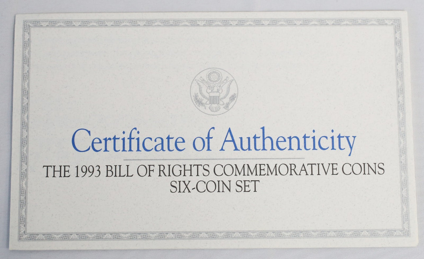 1993 Bill of Rights Commemorative Coins 6-Coin Set w/ Box & COA