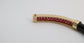 14k Yellow Gold Ruby Bangle Bracelet, 7.5 inches - 20.7g
