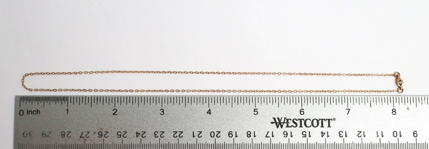 Vintage 10k Rose Gold Link Necklace, 17 inches - 1.0g