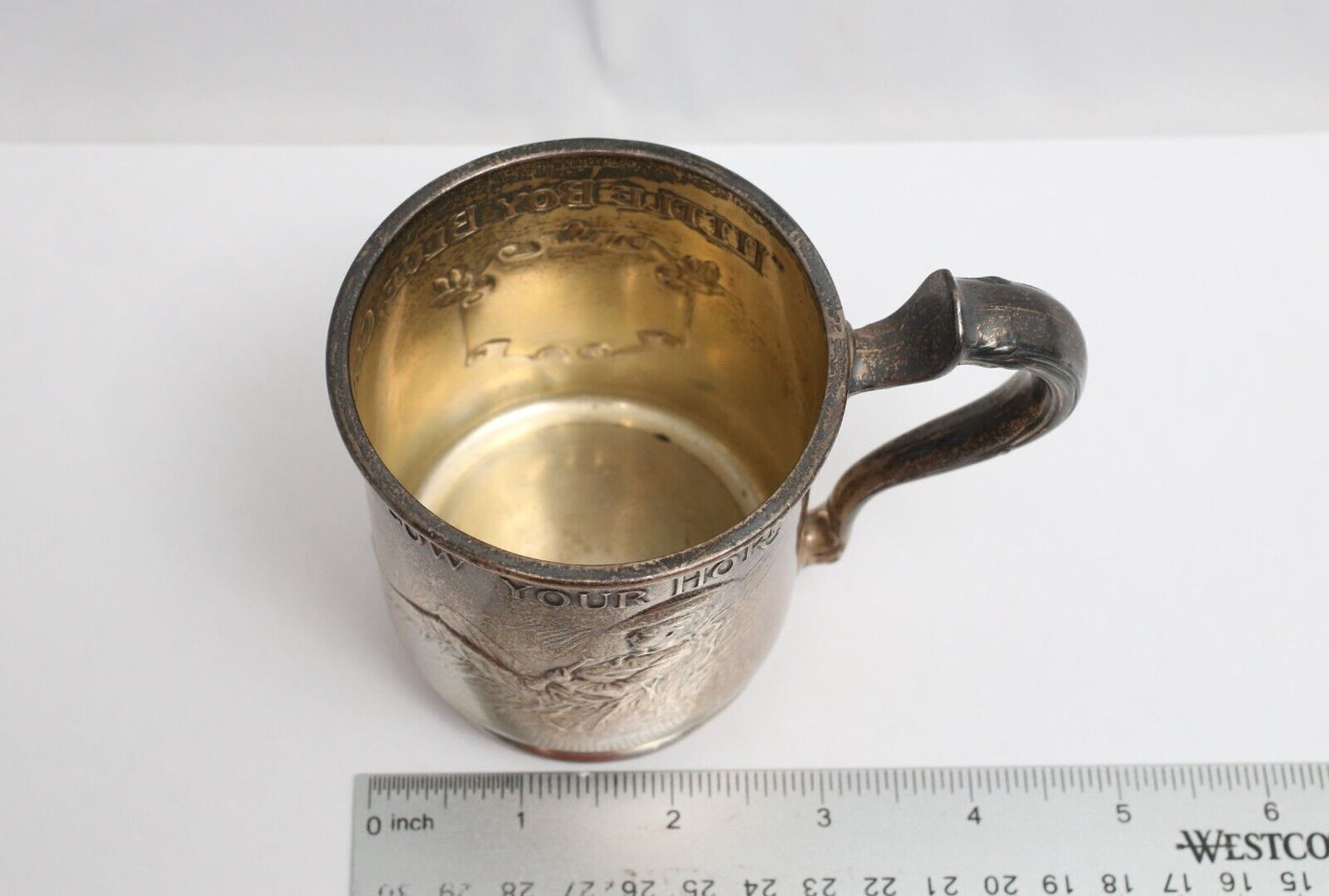 Antique Engraved Silver Cup Circa 1910s - 161.0g