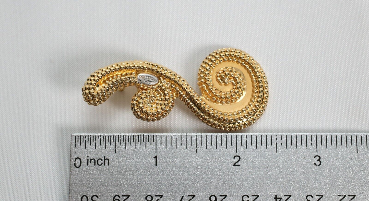 Italian 18k Yellow Gold Giordini Dangle Swirl Earrings, 9.0g